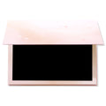 Stars Large Empty Palette lying half-open, revealing a black magnetic interior for single pans, with a blush-pink lid sprinkled with stars and ColourPop logo; ColourPop Empty Palette for building a custom makeup collection.