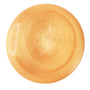 Circular droplet swatch gleaming with golden micro-shimmer on a white background, showcasing It’s a Wolf Thing from ColourPop SOL Glow Oil - a warm champagne-gold body oil that delivers a glossy, sunlit sheen.