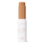 ColourPop Pretty Fresh Tinted Foundation Balm in Medium Dark 16, stick bullet extended from a white tube with rose-gold lettering, standing upright with cap off against a clean white background.