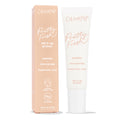 ColourPop Pretty Fresh Primer Set It Up stands upright, peach box next to a white 1 fl oz squeeze tube, highlighting peptides, niacinamide, and hyaluronic acid for smoothing and extended makeup wear against a clean white background.