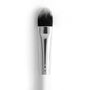 ColourPop Medium Shader Brush applies and blends eyeshadow with a rounded, dense synthetic head, chrome ferrule, and glossy white handle, shown in close-up on a clean white background.