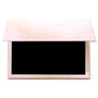 Stars Large Empty Palette lying half-open, revealing a black magnetic interior for single pans, with a blush-pink lid sprinkled with stars and ColourPop logo; ColourPop Empty Palette for building a custom makeup collection.