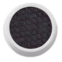 ColourPop Bae Super Shock Shadow shimmering in a white round pot, a deep plum-black cream eyeshadow packed with teal and blue microglitter and a quilted texture, shown close-up on a clean white background.