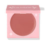 Bali Baby ColourPop Cream Blush compact shown half-open, revealing a matte mauve-rose pan inside a light pink square case with white star accents and the ColourPop logo on the lid, set against a clean white background.