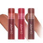 ColourPop Heavenly Nudes lip trio standing upright with three matte liquid lipstick tubes in warm nude and rosy tones, swatched behind each shade, promoted as a makeup value set for versatile everyday lip looks.