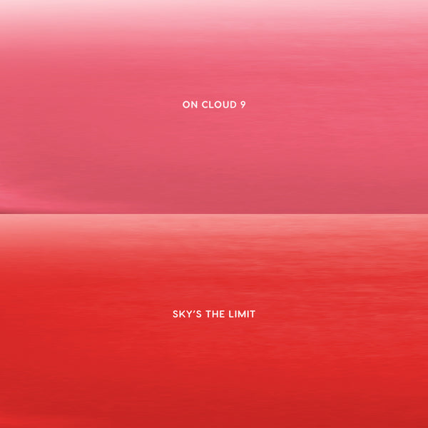 Sunset Smooch Lip Ombre Duo swatches showing gradient pink shade labeled “On Cloud 9” above vivid red shade labeled “Sky’s the Limit,” presented as a bold lipstick color grid for beauty Value Sets shoppers.