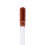 Doe-foot applicator swatched with Coffee Break, a warm coffee-brown Ultra Glossy Lip, showing high-shine, smooth texture and precise tip; ColourPop Ultra Glossy Lip wand isolated on a white background.