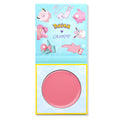 Metronome ColourPop Cream Blush opened to reveal a smooth rosy‑pink pan, set in a light‑blue compact with Pokémon x ColourPop artwork and yellow trim, displayed against a clean white background.