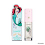ColourPop Bright Ariel Ultra Glossy Lip tube standing beside its Disney Princess box, featuring Ariel artwork, pastel pink cap with stars, and shimmering pearlescent gloss for lips on a clean white background.