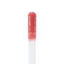 Doe-foot applicator coated in Ditto Ultra Glossy Lip, a peachy-pink high-shine ColourPop Ultra Glossy Lip, captured in a macro close-up on a white background highlighting the smooth glossy texture.