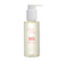 Fourth Ray Beauty BFD Oil Cleanser face cleanser stands upright with a white pump ready to dispense, clear oil visible in a transparent bottle, 4.15 fl oz (122.75 ml), isolated on a white background; ColourPop skincare.
