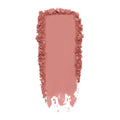 Flirt Alert pressed powder blush swatch - ColourPop Pressed Powder Blush - shown in a single vertical swipe of matte rosy mauve, smooth center with crumbled edges, highlighting blendable pigment on a clean white background.