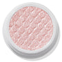 ColourPop Frog Super Shock Shadow shimmering in a white round pot, a pale pink‑champagne cream‑to‑powder eyeshadow with silver sparkle and a bouncy, textured finish, shown close up on a clean studio background.