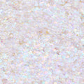 Disco Lady Glitter Gel shimmering in a close-up swatch, iridescent opal hex and micro glitter suspended in clear gel reflecting pastel rainbow hues; macro texture for ColourPop Glitter Gel product photography.