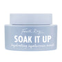 Periwinkle-blue jar showcases Fourth Ray Beauty Soak It Up Hydrating Hyaluronic Mask, a ColourPop Face Mask, with bold white lettering on a matte container centered against a clean white background.