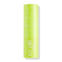 ColourPop Lip Balm tube in Key Lime standing upright with cap on, showcasing a bright lime‑green case with white lime illustrations and “KEY LIME LIP BALM” text, photographed isolated against a clean white background.