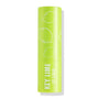 ColourPop Key Lime Lip Scrub tube standing upright with cap on, bright lime‑green packaging printed with white lime illustrations and bold “KEY LIME LIP SCRUB” text, isolated on a white background with a soft shadow.