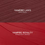 ColourPop Power Pout Lipstick swatch in Vampire Royalty sweeps in velvety red strokes, shown with the matching Vampire Laws Lippie Pencil swatch above as the You Can't Trust Vampires kit, highlighting bold, creamy color payoff.