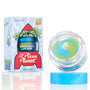 The Chosen One ColourPop Lip Mask shows a clear jar open with a blue and lime-green swirl balm, beside a Toy Story Pizza Planet aliens box labeled Sour Candy Lip Mask, blue cap off to reveal texture for nourishing overnight lip care.