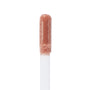 Doe-foot applicator coated in Lynx Ultra Glossy Lip, a warm nude peach shade, showcasing the high-shine ColourPop Ultra Glossy Lip formula in a macro close-up against a clean white background.