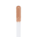 Doe-foot applicator coated in Major Throwback Ultra Glossy Lip, a warm nude-beige gloss with fine shimmer reflecting light for a high-shine finish, shown in a clean macro on white; ColourPop Ultra Glossy Lip.