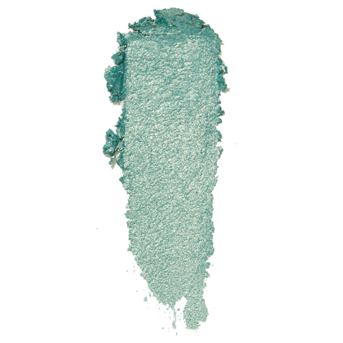 Mint 4 U ColourPop Super Shock Shadow swatch - shimmery mint green pigment smeared in a single swipe, showing metallic sparkle and creamy payoff on a clean white background.