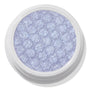 ColourPop Moon Daisy Super Shock Shadow shimmering in an open white pot; an icy lavender-lilac eyeshadow with silver microglitter and a dimpled, bouncy texture, shown close-up on a clean white background.