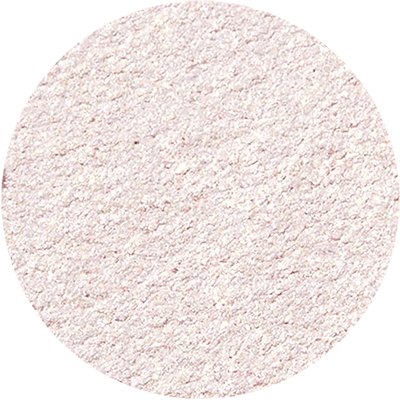Mountain Lion Super Shock Shadow by Colourpop, a circular swatch of soft metallic champagne-beige eyeshadow with a smooth, ultra-shimmery finish shown in close-up texture against a white background.