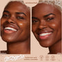 Deep Dark 200 N Pretty Fresh Creamy Concealer evening tone and softening dark circles on a smiling model; side-by-side before and after shows a natural, unretouched finish; ColourPop Pretty Fresh Creamy Concealer with hyaluronic acid.