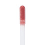 Doe-foot applicator coated in Pasadena Ultra Glossy Lip glistens with high-shine rosy mauve color, showcasing the plush flocking and wet finish in a crisp macro on a white background; ColourPop Ultra Glossy Lip.