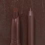 ColourPop Lippie Stix + Pencil Set Lip Service showcasing a creamy Lippie Stix and matching precision lip pencil in deep brown, standing side by side against a glossy brown swatch backdrop that highlights the pigment and finish.