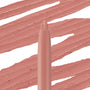 ColourPop So Juicy Plumping Lip Liner with Peptides in Love That draws creamy warm rosy‑nude swatches on a white background, with the twist‑up tip centered to showcase pigment, smooth payoff, and matte finish.