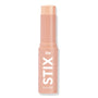 ColourPop Lite Stix Sunlight highlighter - twist-up cream stick revealing a warm champagne shimmer - stands upright on a white background in a peach tube with bold white STIX lettering; quick swipe-on glow for cheeks, nose, and brow bone.