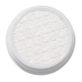 ColourPop Super Shock Shadow Tassel, a shimmering icy white cream-to-powder eyeshadow catching light across its quilt-textured pan inside a white round pot, shown in a crisp studio close-up on a white background.
