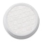 ColourPop Super Shock Shadow Tassel, a shimmering icy white cream-to-powder eyeshadow catching light across its quilt-textured pan inside a white round pot, shown in a crisp studio close-up on a white background.