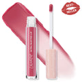 ColourPop Ultra Blotted Lip in Kitten, a rosy pink tint; clear tube with vertical logo and starry blush cap shows the doe-foot applicator coated in color, posed over a wide swipe swatch with a Best-Seller lip badge on a white background.