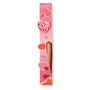 ColourPop Ultra Glossy Lip in One Kiss stands upright in a gradient pink, heart-adorned retail box with a window revealing the gloss tube, net wt. 3.15g (0.11 oz), isolated on a white background.