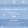 Waterfall Gentle Tonic ColourPop Face Toner showcasing hyaluronic acid, cucumber, and willow bark in a blue infographic, alcohol-free and recommended for normal to dry skin, used AM + PM to remove residue and prep skin.