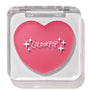 Heart-shaped bright rosy pink compact showcases the ColourPop Lip and Cheek Balm in Adore You, closed inside a clear square case with white logo and star accents, set against a clean white background.