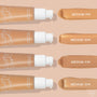 Medium 9W tube of ColourPop Pretty Fresh Tinted Moisturizer shown with warm medium swatches labeled Medium 9W, 10W, 11W, and 12W on a nude background, highlighting the hyaluronic acid tinted moisturizer shade range.
