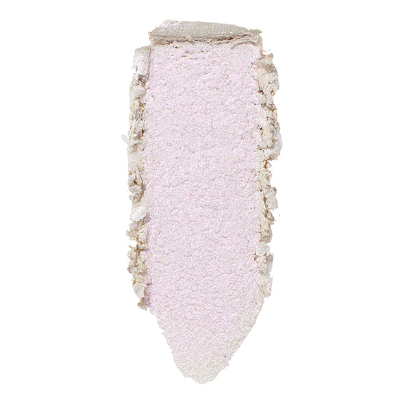 ColourPop Spellbound Super Shock Highlighter swatch, a single smear of icy pale lavender‑pink with fine pearlescent shimmer, showing its soft, cushiony texture on a clean white background.