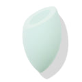 Mint green Silicone Blending Sponge dabs foundation and concealer, featuring a teardrop body with pointed tip and flat top with circular well, shown angled on a white backdrop with soft shadow; ColourPop Makeup Tools & Accessories.