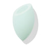 Mint green Silicone Blending Sponge dabs foundation and concealer, featuring a teardrop body with pointed tip and flat top with circular well, shown angled on a white backdrop with soft shadow; ColourPop Makeup Tools & Accessories.