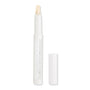 ColourPop Lippie Stix Primer standing uncapped, twist-up transparent balm exposed in a slim white tube with silver logo, cap beside it on a clean white background, prepping lips for smooth, long-wear color.