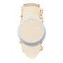 ColourPop Stole the Show Super Shock Highlighter in a round white pot sits atop a thick champagne‑pearl swatch on a white background, showing its luminous shimmer finish for face highlighting.