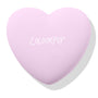 Cupid’s Bow ColourPop Pressed Powder Blush compact closed - pastel lavender heart-shaped case with white COLOURPOP logo, angled on a clean white background with a soft shadow.