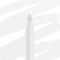 White twist-up eyeliner tip extends from a sleek white barrel, ColourPop Crème Gel Liner in Exit shade, shown close-up against a light streaked background.