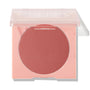ColourPop Pressed Powder Blush in Just Cruisin' opens to reveal a large matte rose pan in a peach square compact with a clear lid half-closed, shown in a clean studio shot on white.