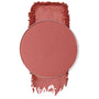 Just Cruisin' ColourPop Pressed Powder Blush Single pan displays a warm rosy terracotta matte shade, set over a crushed swatch that shows smooth, blendable pigment on a white background.
