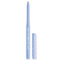 Prance ColourPop Crème Gel Liner extends its twist-up periwinkle tip with the cap off beside it on a white background, featuring a pastel blue barrel with white lettering and doodle icons on the cap, retractable eyeliner pencil.